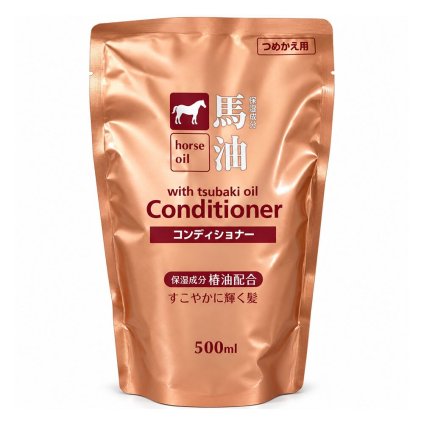 2個セット 馬油 ノンシリコン コンディショナー 詰替え用 500mL 椿油配合 椿オイル コンディショナー リンス 詰め替え ノンシリコン 保湿 うるおい ダメージケア