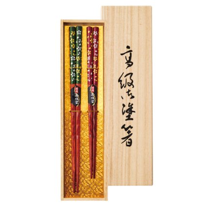 特選 若狭塗花やしき 桐箱2膳セット  ／マグカップ・ティーカップ コーヒー・お茶用品 キッチン用品 お中元 御中元 ギフト 暑中 残暑 お盆 初盆 新盆 お供 御供 ギフト 2026 送料無料 ギフト プレゼント プチギフト 内祝い 快気祝い 出産祝い 結婚祝い 引出物 新築祝い お返し