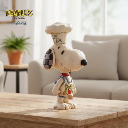 スヌーピー シェフ ミニ 10cm | ジムショア ピーナッツ グッズ フィギュア 人形 置物 彫刻 Jim Shore 正規輸入品