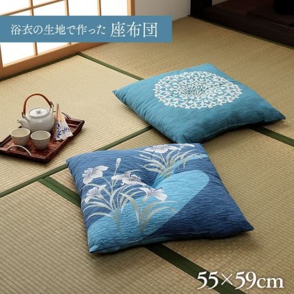 座布団 洗える 日本製 国産 和室 洋室 銘仙判 夏 約55×59cm 安心安全の純国産い草座布団 ポリエステル 綿 座ぶとん ざぶとん フロアクッション 和室クッション 寝具 寝室用品 インテリア 綿100% 手洗い 肌触り