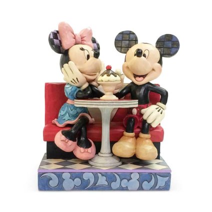 ミッキー&ミニー ソーダショップ 15cm | ディズニー トラディションズ ジムショア グッズ フィギュア 人形 置物 彫刻 Jim Shore 正規輸入品