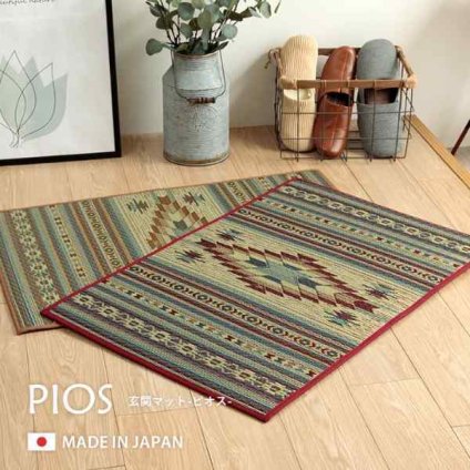 玄関マット 室内 おしゃれ マット い草ラグ 日本製 抗菌防臭 日本製 滑り止め ウレタン  新生活 ラグマット 北欧調 約70×120cm