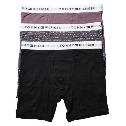 トミーヒルフィガー：COTTON CLASSICS ボクサーブリーフ 3PK（アイロンウィード)[ボクサーパンツ/ 男性下着/ メンズインナー/人気ブランド/おすすめギフト/誕生日プレゼント/メンズファッション]
