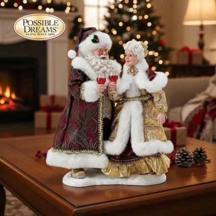 Wine-derful Time of the Year 26.5cm | サンタ サンタクロース 人形 置物 フィギュア クリスマス ホリデー Possible Dreams 正規輸入品