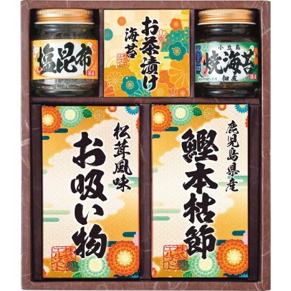 雅和膳 [26-7610-034] 6452-25 詰合せ 和食 ギフト 焼きのり佃煮 塩昆布 鰹本枯節 お吸い物 お茶漬け海苔 ご飯のお供 惣菜 和食セット お中元 お歳暮 内祝い 出産内祝い 結婚内祝い お返し プレゼント 贈り物
