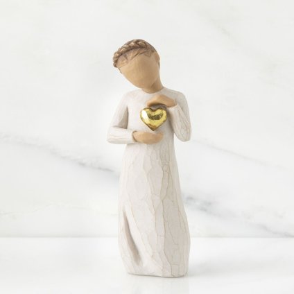ウィローツリー彫像 Keepsake - あなたの思い出 14cm ハート 少女 | おしゃれ 置物 彫刻 人形 インテリア スーザン･ローディ 正規輸入品