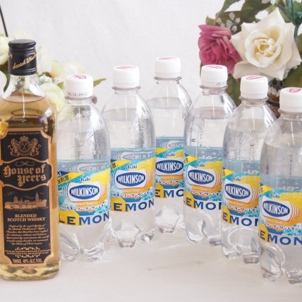 家飲みを、バーカウンターへ ハイボールウイスキー7本セット(ハウスオブ ピアーズ40度(スコットランド) ウィルキンソン炭酸レモン) 700ml×1本 500ml×6本
