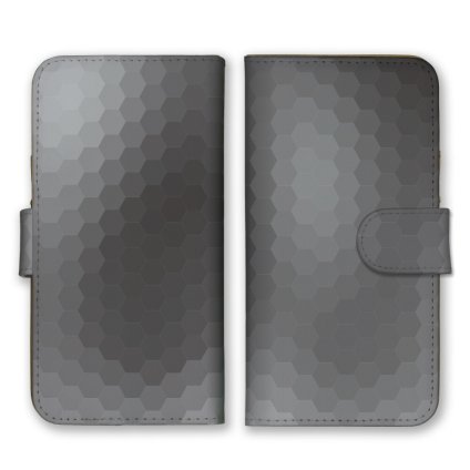 ＼全機種対応／ スマホケース 手帳型 スマホカバー 手帳タイプ スマートフォン ケース カバー モザイク 六角 ハニカム ブラック かわいい おしゃれ かっこいい カードホルダー付き カード収納 合皮 合成レザー
