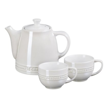 ル･クルーゼ レジェ･ティータイムセット ホワイトラスター ／マグカップ・ティーカップ コーヒー・お茶用品 キッチン用品 お中元 御中元 ギフト 夏ギフト 暑中見舞 残暑見舞 時期 いつ お礼 お返し グルメ のし お盆 初盆 新盆 お供 御供 ギフト 2026 送料無料 ギフト プレゼント プチギフト 内祝い 快気祝い 出産祝い 結婚祝い 引出物 新築祝い お返し