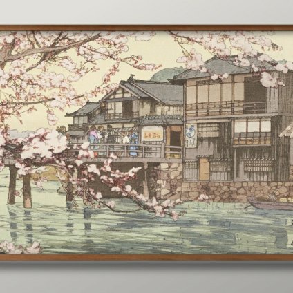 日本製 吉田博  はやせ A3 サイズ ポスター アート おしゃれ 絵画 インテリア 北欧 イラスト マット紙 艶消し アートパネル 額 フレーム デザイン 壁掛け ギフト 新築祝い ディスプレイ  速達 送料無料