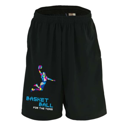 バスケ ハーフパンツ ドライ メンズ ウェア レディース ジュニア 練習着 短パン 速乾 スポーツ 名入れ おしゃれ 半スボン 文字入れ無料 「ポリゴンシルエットのバスケ」 アートワークスコウベ 【送料無料】