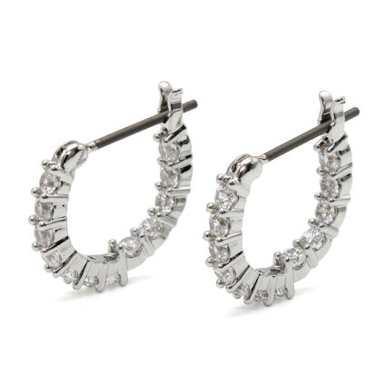 スワロフスキー SWAROVSKI ピアス フープピアス アクセサリー 5562126 Vittore hoop earrings ヴィットーレ シルバー