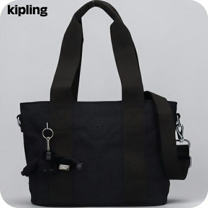 キプリング トートバッグ レディース ブランド Kipling ミンタ M UP ロゴ ワンポイント 無地 2WAY KI8642-P39 Black Noir 黒