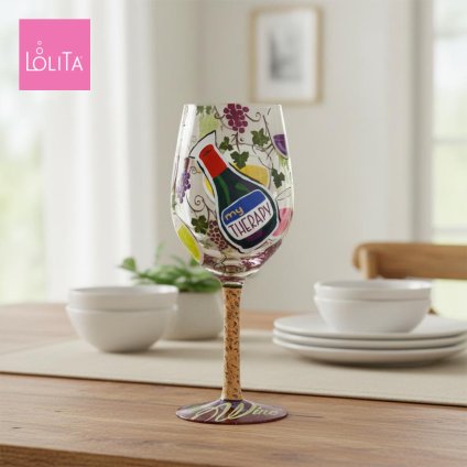 Lolita ワイングラス MY THERAPY 22.7cm マイセラピー | かわいい おしゃれ ポップ モダン デザイン食器 アート ロリータ･ヤンシー 正規輸入品