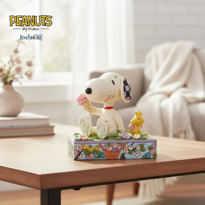 スヌーピー ウッドストック アイスクリーム 12cm | ジムショア ピーナッツ グッズ フィギュア 人形 置物 彫刻 Jim Shore 正規輸入品