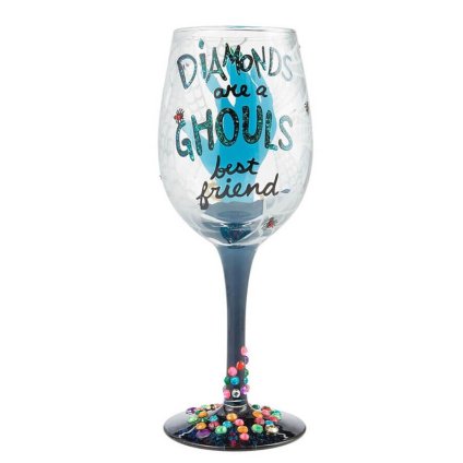 Lolita ワイングラス DIAMONDS ARE A GHOULS BEST FRIEND 22cm ダイヤモンドはグールも大好き | かわいい おしゃれ ポップ モダン デザイン食器 アート ロリータ･ヤンシー 正規輸入品