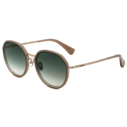 マックスマーラ Max Mara サングラス ノーズパッド UVカット アイウェア ラウンド ボストン MM0148-K/S 57B 57 メンズ レディース ユニセックス ベージュ（クリア）+ブルー系グラデーション 海外正規品