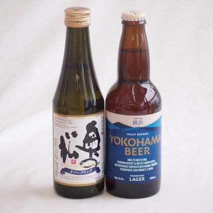 優雅に広がる、奥の松の余韻とクラフトビール2本セット(奥の松 純米大吟醸スパークリング（福島県） 横浜ビール ラガー(神奈川県)) 290ml×1本 330ml×1本