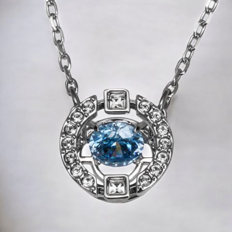 スワロフスキー ネックレス レディース ブランド SWAROVSKI 5279425 シルバー/ブルー