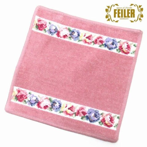 FEILER フェイラー ハンカチ タオル タオルハンカチ 25cm  AIDA WHITE  アイーダ 花柄 AIDAWHITE124