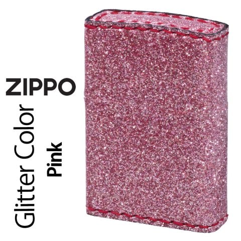 【名入れ】【送料無料】 zippo ジッポーライター  グリッター カラー Glitter color ピンク ZSGL-PK ピンク色 美しい 煌びやか かっこいい 特別 華やか 豪華　オシャレ メンズ レディース ギフト 誕生日 [zZGL-PK]