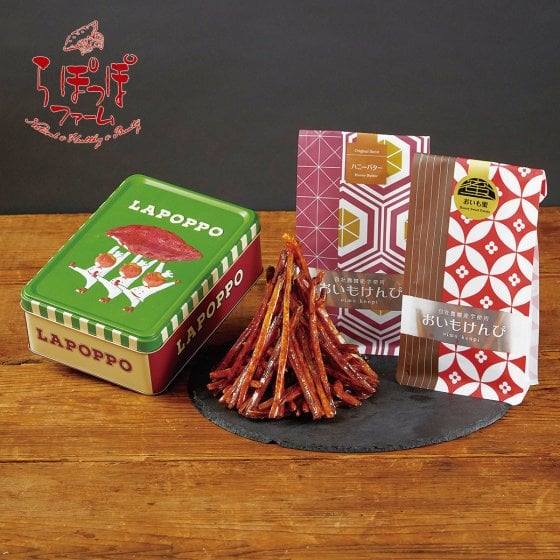 おいもけんぴ「らぽっぽ×COBATOコラボ缶」和菓子【送料無料・沖縄離島を除く】
