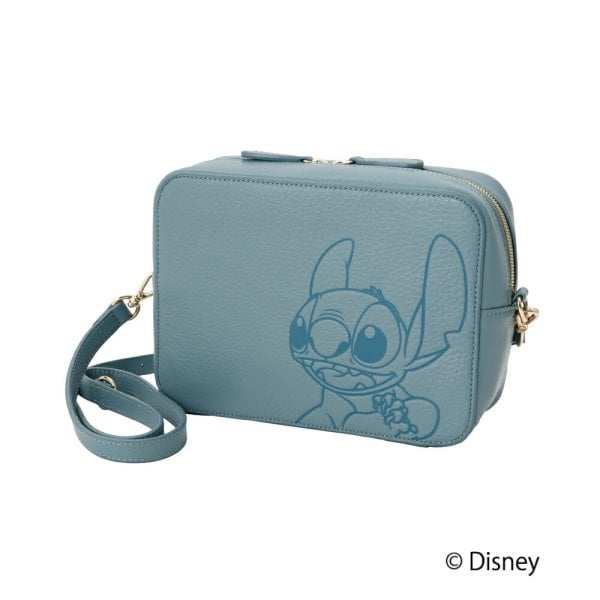 Disney『 リロ＆スティッチ 』スティッチ デザイン 本革クロスボディ 