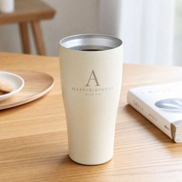 名入れ彫刻 】 毎日使いたくなる上質THERMOSタンブラー 420ml - 【名
