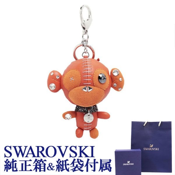 Swarovski スワロフスキー モンキー キーホルダー スワロフスキー キーリング レディース バッグチャーム Ernest Orange