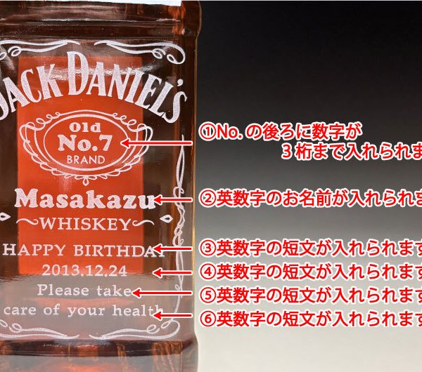 名入れ お酒 彫刻 × ジャック ダニエル ブラック 正規・1750ml（1.75L