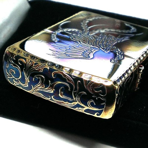 ZIPPO アーマー 唐草 鳳凰 ジッポ ライターアラベスク 5面彫刻 