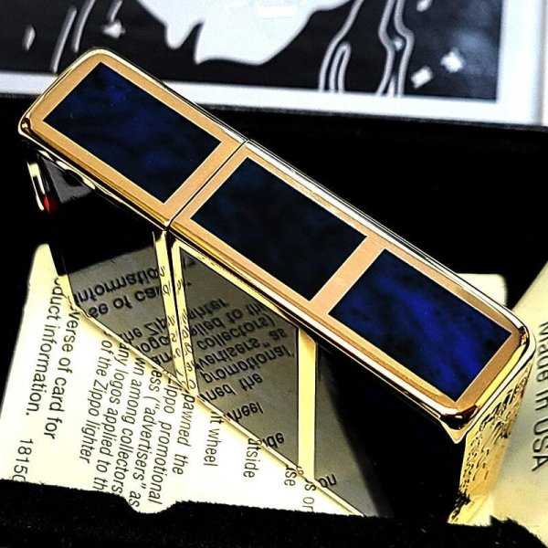ZIPPO ライター 限定 1935 復刻レプリカ ジッポー ゴールド＆ブルー 