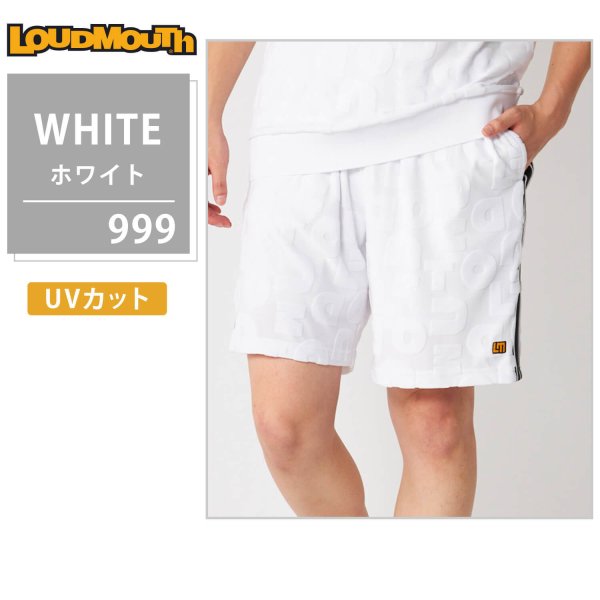 ラウドマウス ゴルフ ハーフパンツ メンズ パイルジャガードロゴ