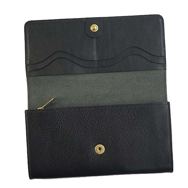 イルビゾンテ IL BISONTE フラップ長財布 C1059 153 NERO 本革 