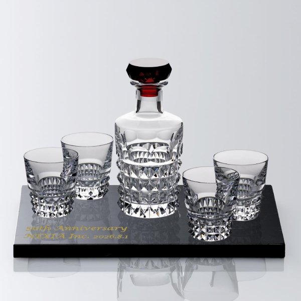 Baccarat バカラ ルクソール タンブラー&デカンタセット・大理石 台座 