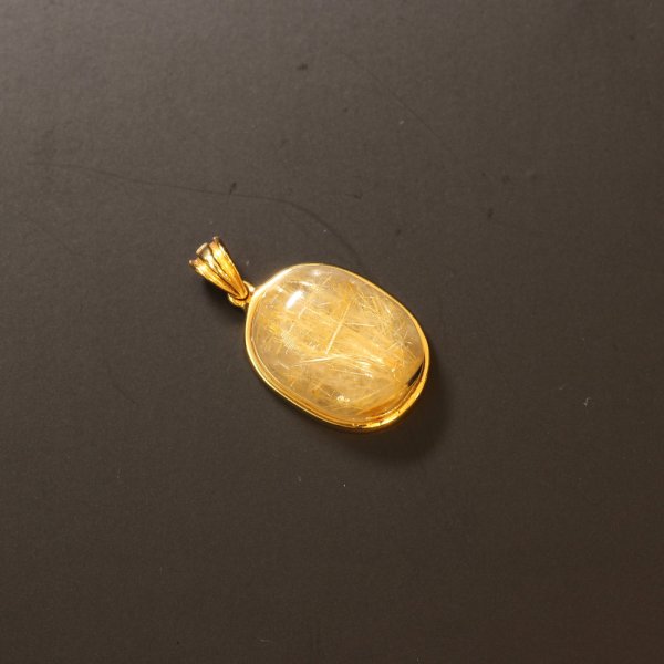 天然石 ネックレス 存在感あるルチルの集まり ルチルクォーツ トップ