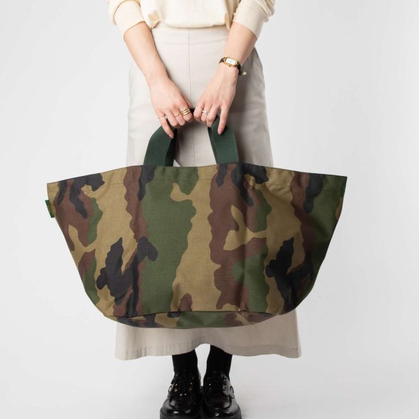 美品Herve Chapelier カモフラージュ トートバッグ エルベシャプリエ Herve Chapelier Travel bag square bottom