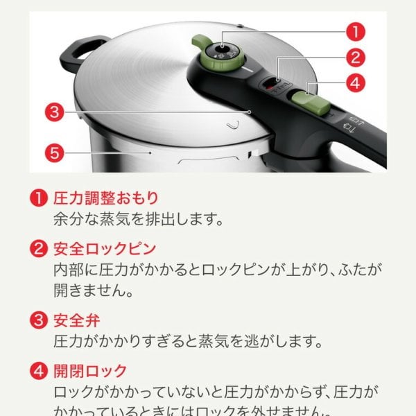 ティファール T-fal 圧力鍋 セキュア トレンディ 6.2L P2580704 / IH 