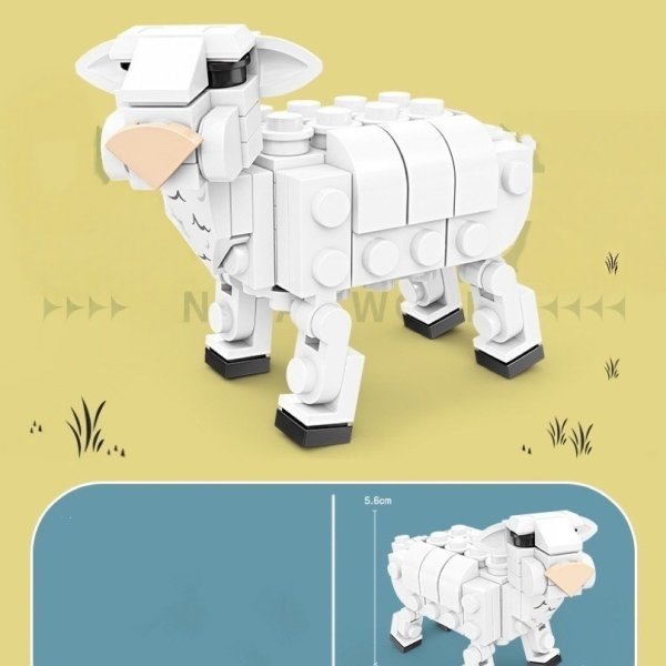LEGO レゴ 互換 ブロック 動物 ゾウ キリン カンガルー ワニ 8体セット