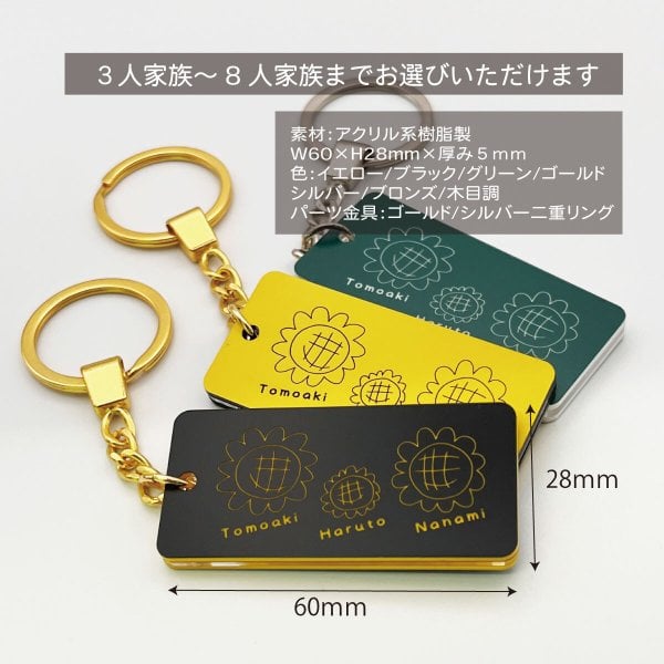 ひまわり　プレゼントに大人気！イニシャルキーホルダー 名入れ 誕生日 出産祝い ひまわり プレゼントに大人気！イニシャルキーホルダー 名入れ 誕生日