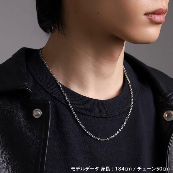 ライオンハート ミディアム シルバー チェーンネックレス アズキ