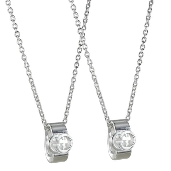 GUCCI グッチ ペアネックレス GGロゴ シルバー 925 メンズ レディース 