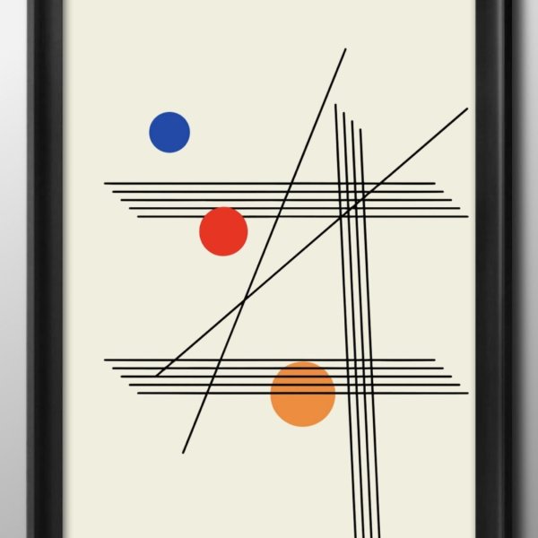 【Bauhaus-GR-01／額装仕様・A3版】 バウハウス・アートポスター BAUHAUS バウハウス ライン A3 サイズ ポスター アート おしゃれ 絵画