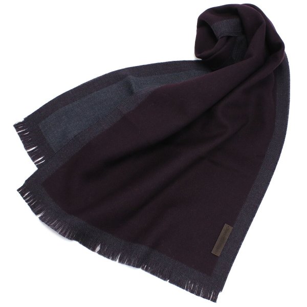 Ermenegildo Zegna エルメネジルド・ゼニア Z8L01 マフラー ボルドー系 
