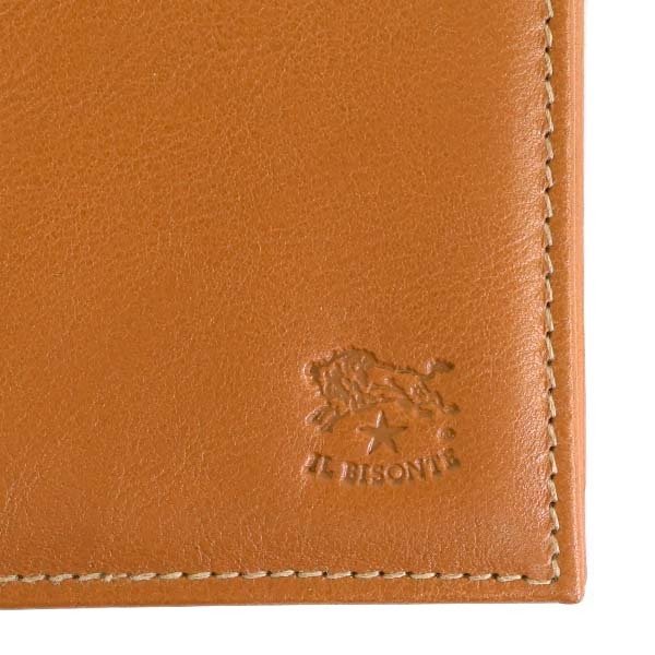 イルビゾンテ IL BISONTE 二つ折り財布 C0817 145 CARAMEL 本革 