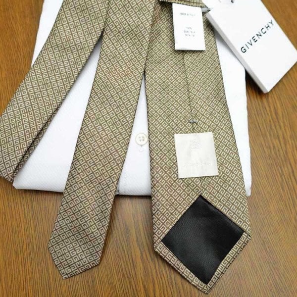 ジバンシー ネクタイ GIV33 カーキブラウン/ベージュ 8cm幅 GIVENCHY
