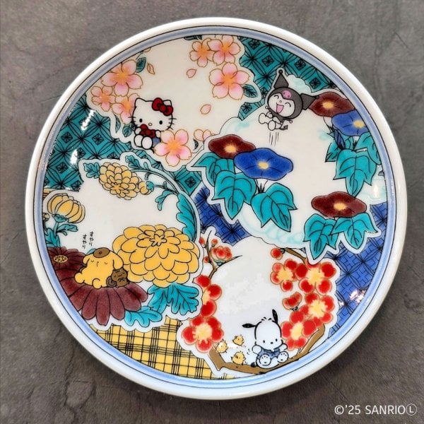 誕生日・ギフト】サンリオ 九谷焼 3寸皿 麗和コラボ 豆皿 小皿