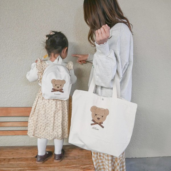 ベビーリュック 2wayショルダートートバッグ 2点セット もこもこ