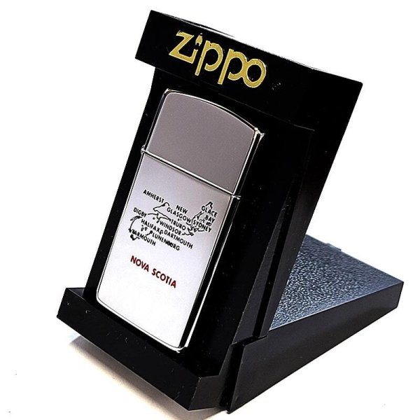 ZIPPO スリム カナダ製 一点物 1991年製 ノバスコシア州 地図 廃盤 