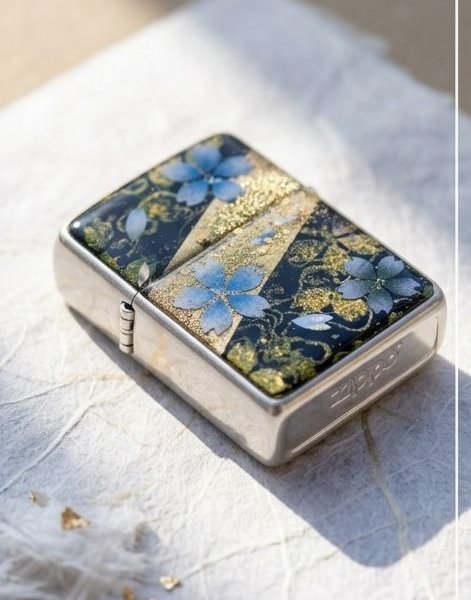 zippoケース『化』【名入れ】【送料無料】 和柄 ジッポ 桜 職人 手作り